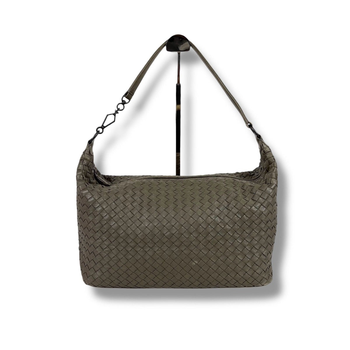 Bottega Veneta Intrecciato Leather Shoulder Bag Hobo Soho Gray — view 2