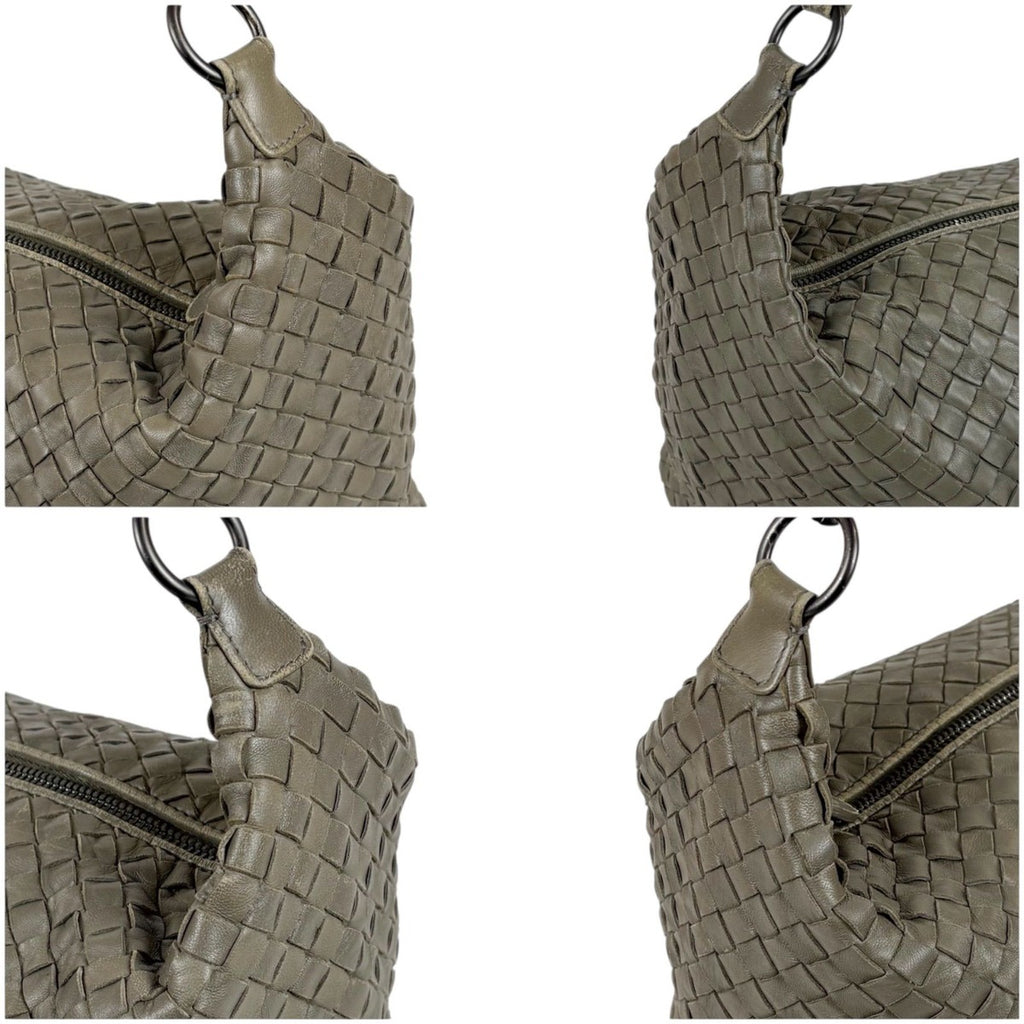Bottega Veneta Intrecciato Leather Shoulder Bag Hobo Soho Gray — view 4
