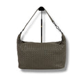 Bottega Veneta Intrecciato Leather Shoulder Bag Hobo Soho Gray