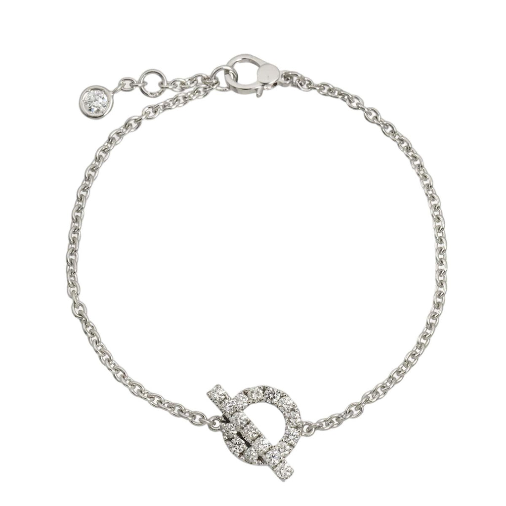 Hermes Finesse Diamond Bracelet 15.5 cm 18k WG White Gold