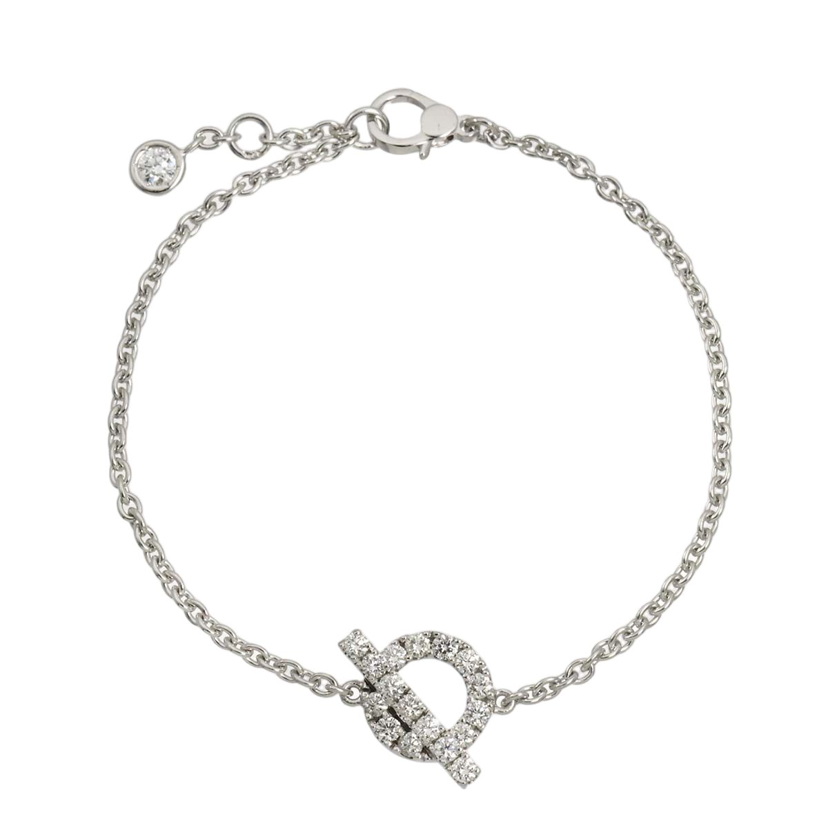 Hermes Finesse Diamond Bracelet 15.5 cm 18k WG White Gold