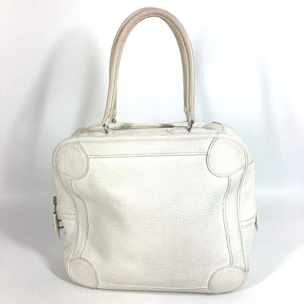 Hermes Handbag Omnibus PM Leather White