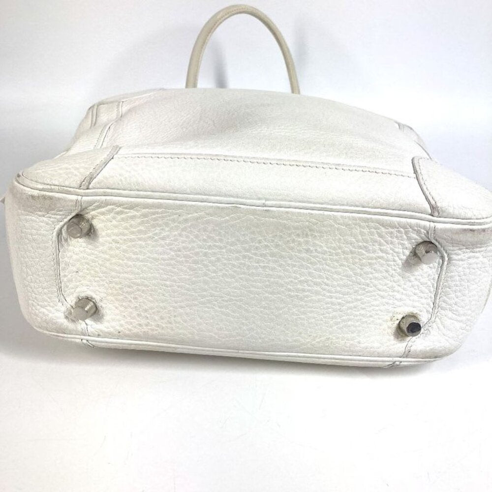 Hermes Handbag Omnibus PM Leather White