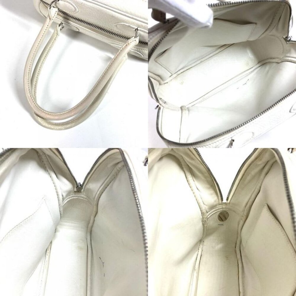 Hermes Handbag Omnibus PM Leather White
