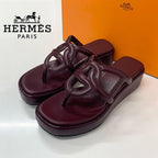 Hermes Gypsy Chaine D'ancre Platform Thong Sandals