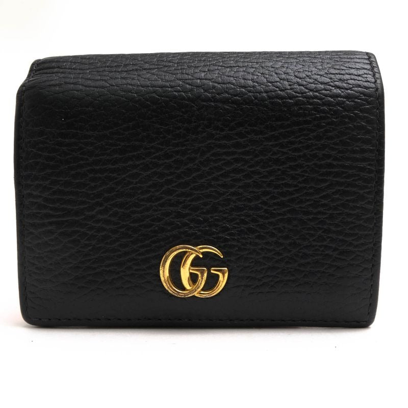 Gucci Wallet Women Leather Black Card Case