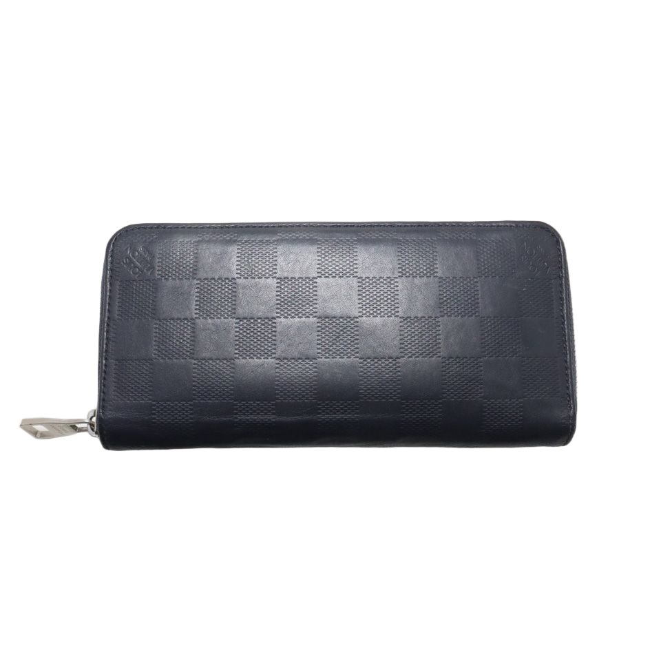 Louis Vuitton Damier Infini Zippy Vertical Leather Zip Around Wallet