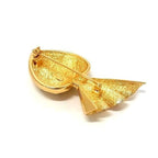 Dior Vintage Rhinestone Pin Brooch Pin Badge Gold — view 2
