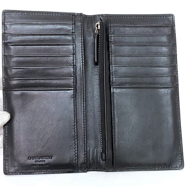 Saint Laurent Folding Long Wallet Black — view 7