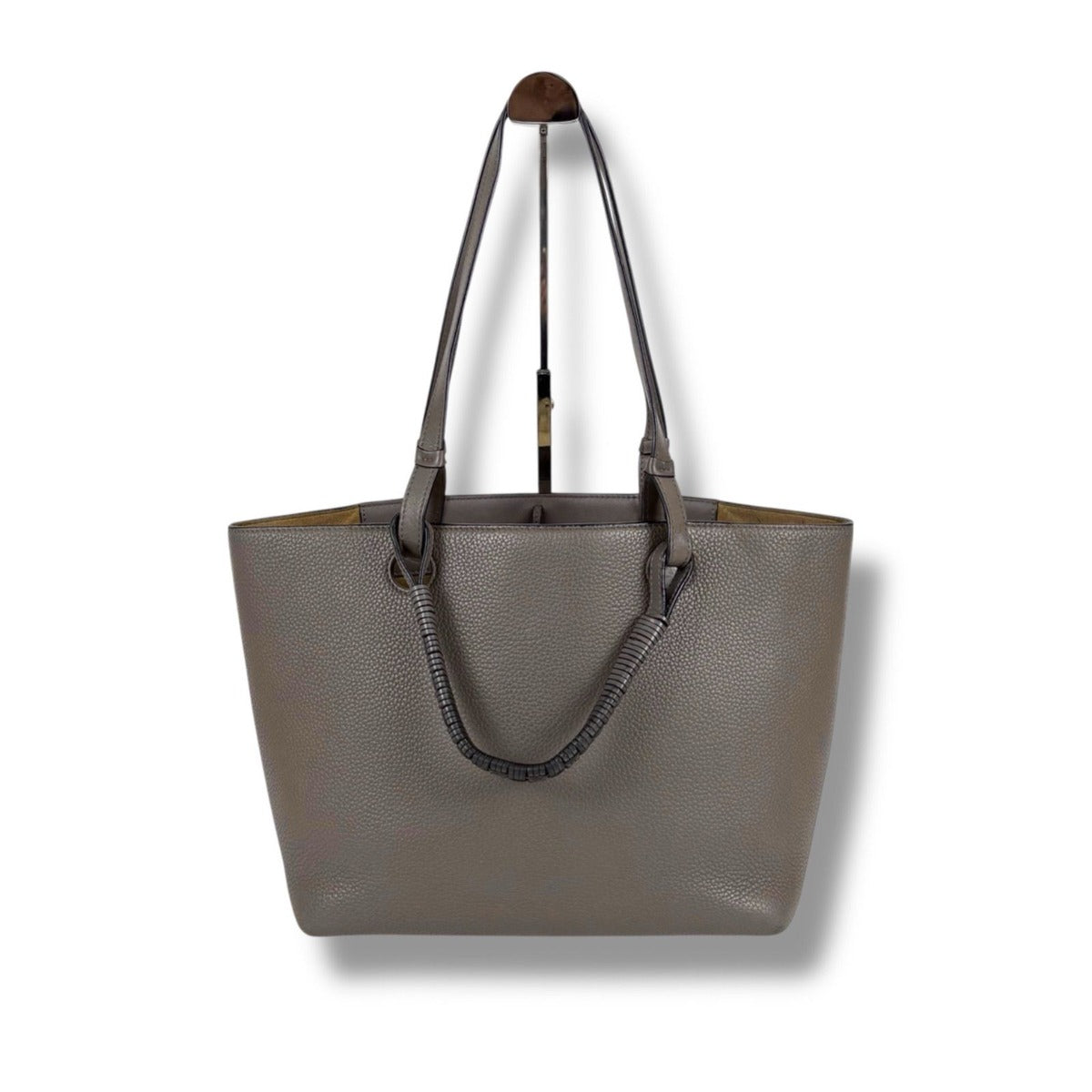 Loewe Anagram 2-Way Tote Shoulder Bag Small Leather Gray — view 2