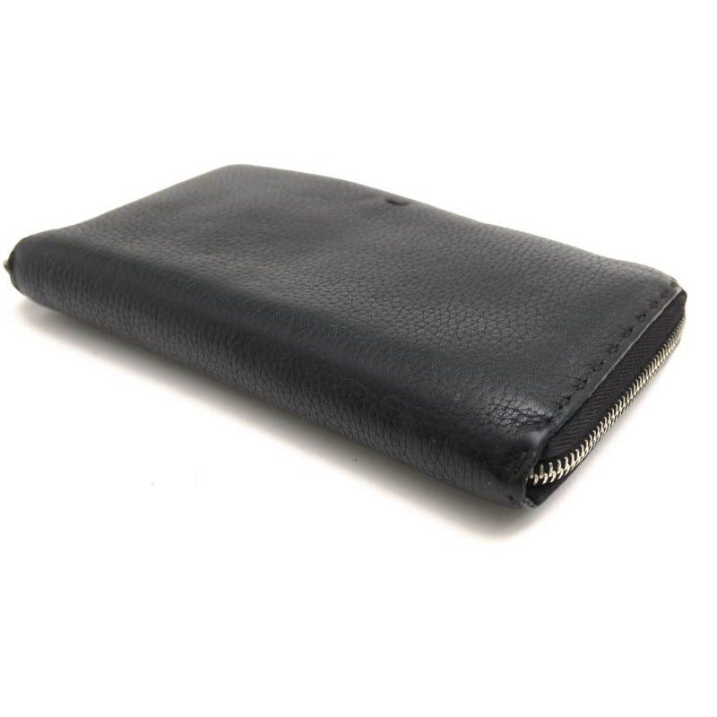 Fendi Long Wallet Men Leather Black 7 M0210 ndu F0 Qa1 zip Around Cuoio — view 3
