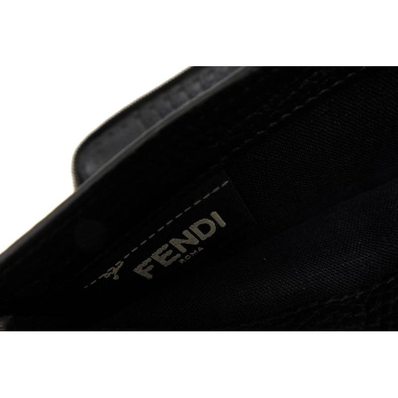 Fendi Long Wallet Men Leather Black 7 M0210 ndu F0 Qa1 zip Around Cuoio — view 8