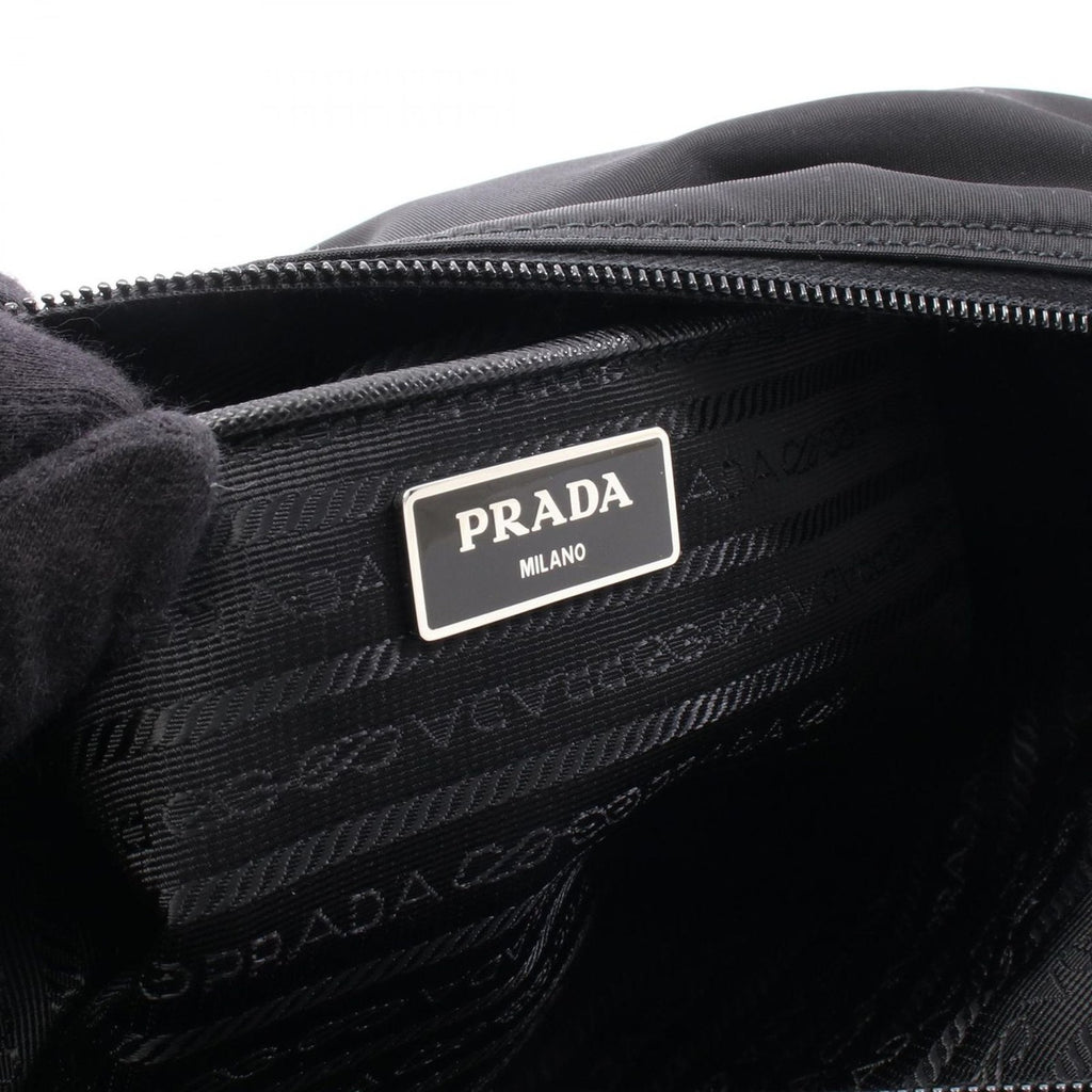 Prada Shoulder Bag Vela Black Nylon Leather — view 4