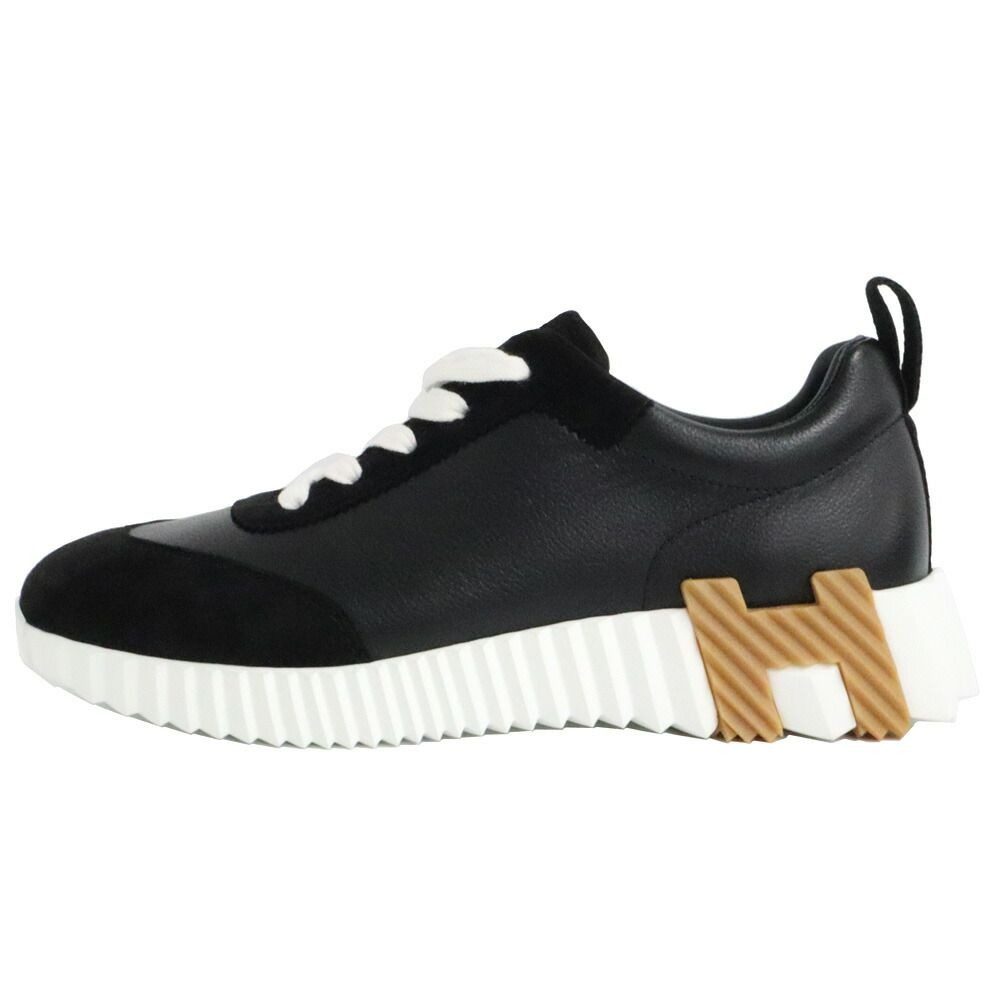 Hermes Bouncing Leather Sneakers Black 36.5 Shoes
