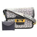 Celine Macadam Gray Leather Shoulder Bag