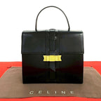Celine Vintage Logo Ribbon Motif Hardware Calf Leather — view 2