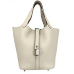 Hermes Handbag Picotin Lock PM Leather Ivory Silver