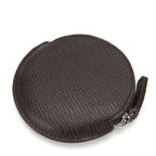 Loewe Coin Case Leather Brown Silver Hardware Anagram Small Round — view 2