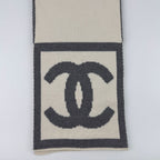 Chanel CC Logo Scarf Wool Silk Two — view 7