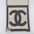 Chanel CC Logo Scarf Wool Silk Two — view 9