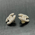 Chanel Earrings Rhinestone Gold — view 5