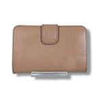 Prada Compact Wallet Bifold L-zip Leather Beige Gold — view 3