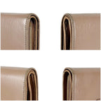 Prada Compact Wallet Bifold L-zip Leather Beige Gold — view 7
