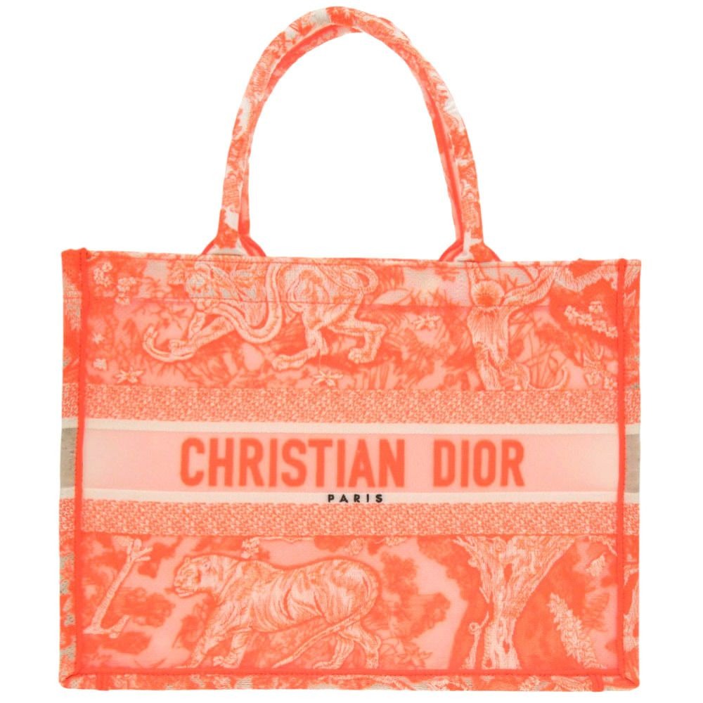 Dior Bookte Toile de Jouy Embroidery Mesh Orange White