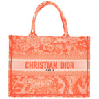 Dior Bookte Toile de Jouy Embroidery Mesh Orange White