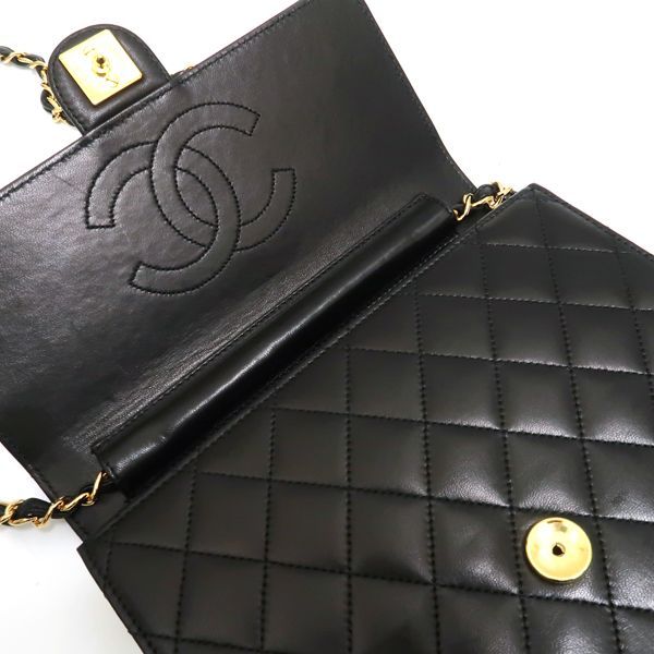 Chanel Chain Shoulder Bag Quilted Push Lock Black Hardware Officially — view 9