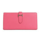 Hermes Bearn Souffle Rose Azare Vaux-epson Silver Hardware