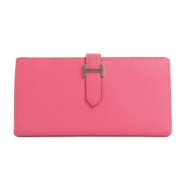 Hermes Bearn Souffle Rose Azare Vaux-epson Silver Hardware