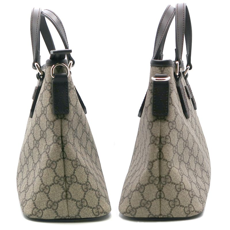 Gucci Tote Bag GG Supreme 429019.486628 Beige Brown Silver Hardware — view 5