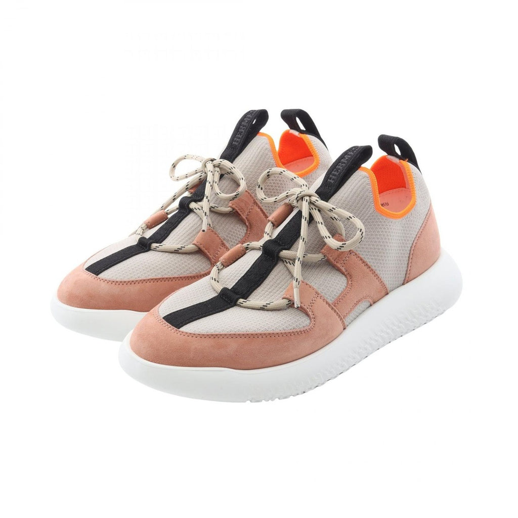 Hermes Slip on Duel Fabric Suede Sneakers