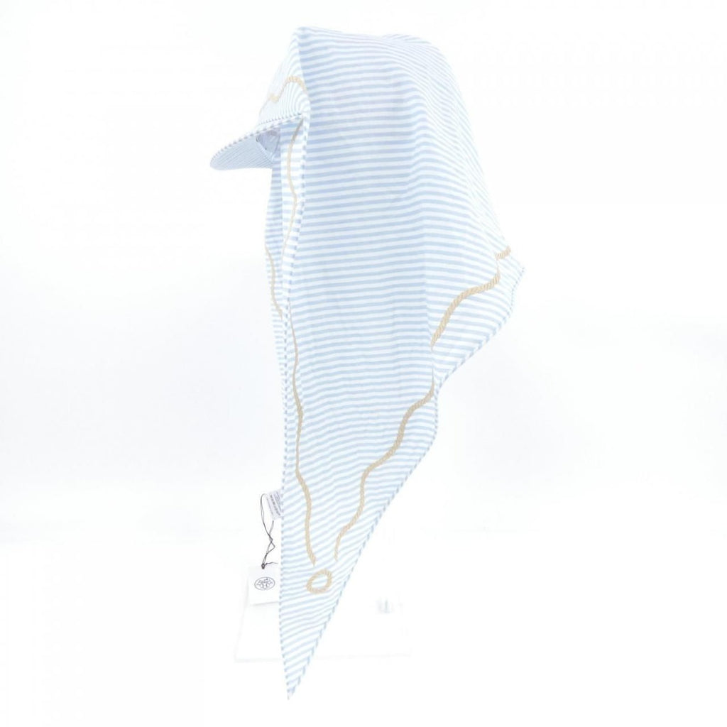 Hermes Ancre Marine Triangle Shawl White Blue — view 2