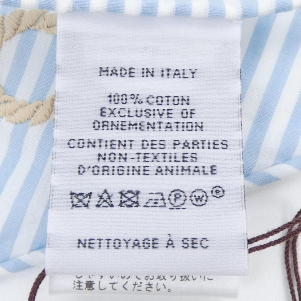Hermes Ancre Marine Triangle Shawl White Blue — view 3
