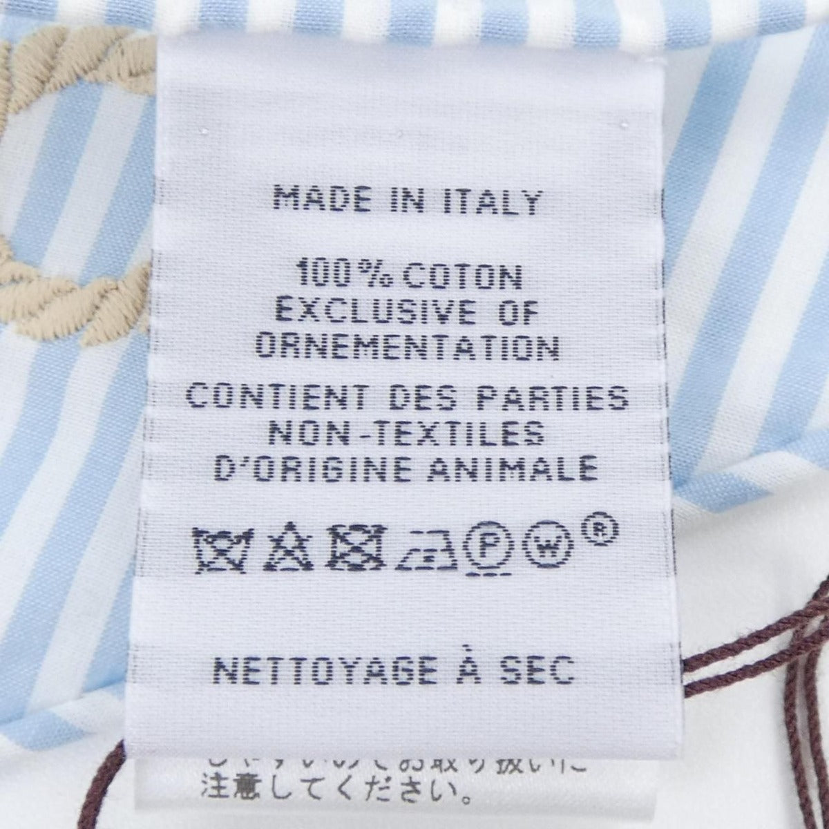 Hermes Ancre Marine Triangle Shawl White Blue — view 3