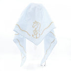 Hermes Ancre Marine Triangle Shawl White Blue — view 4