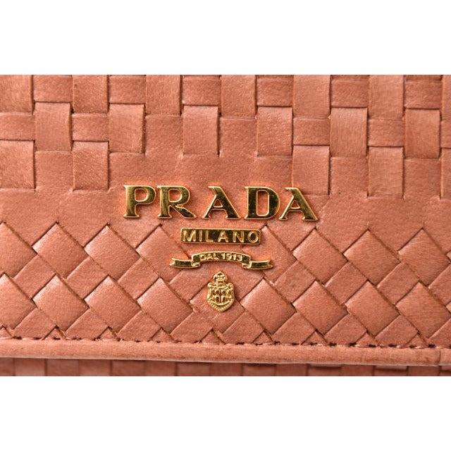 Prada Long Wallet Shoulder 1 M1437 Madras Rose — view 3