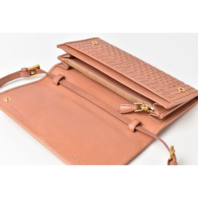 Prada Long Wallet Shoulder 1 M1437 Madras Rose — view 6