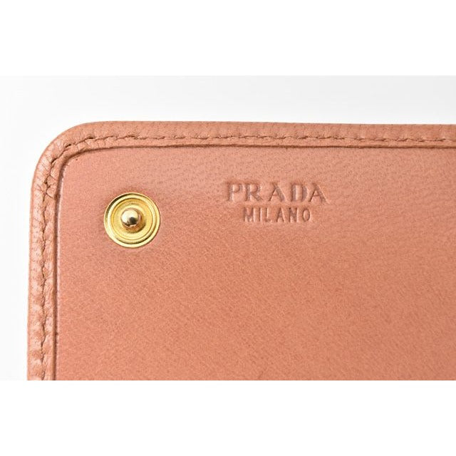 Prada Long Wallet Shoulder 1 M1437 Madras Rose — view 7
