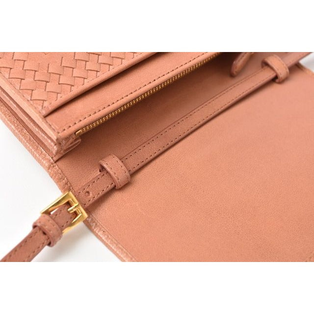 Prada Long Wallet Shoulder 1 M1437 Madras Rose — view 8