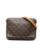 Louis Vuitton Monogram Musette Tango Short Crossbody Shoulder Bag Brown