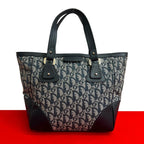 Dior Trotter Pattern CD Logo Canvas Leather