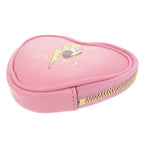 Gucci Bananya Heart Shape Leather Pink Coin Case 0415