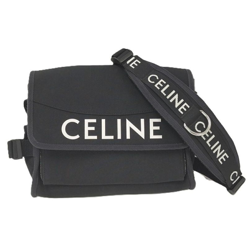 Celine Messenger Body Cross Bag Shoulder Canvas Black dmt