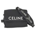 Celine Messenger Body Cross Bag Shoulder Canvas Black dmt