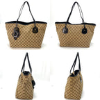 Gucci Shoulder Tote GG Canvas Black A4 Business Travel — view 3