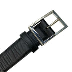 Prada 2 Cc121 4 Belt Saffiano Leather Black Silver — view 3