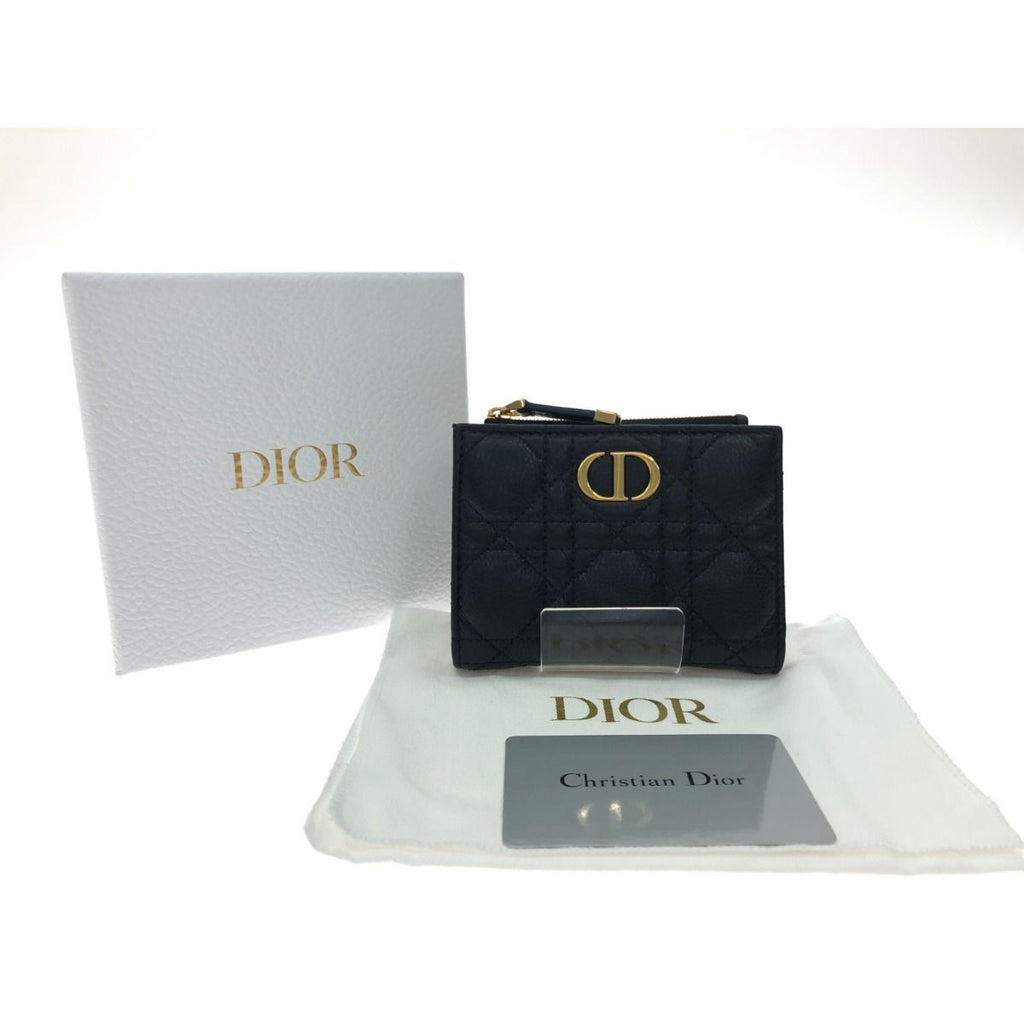 Christian Dior Bifold Wallet Caro Dahlia Cannage S5173 Uwhc